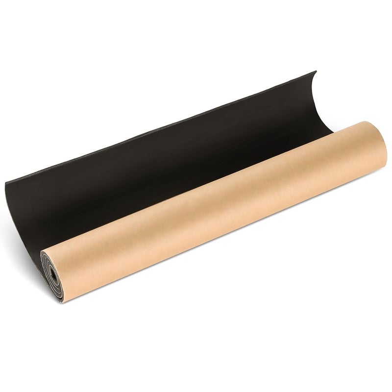 weyleity Sponge Neoprene with Adhesive Foam Rubber Sheet | 1/8” Thick x 12” Wide x 24” Long Neoprene Rubber Sheet Cut to Multiple Dimensions for Shock Pad, Gasket Seals, Soundproof Foam Padding - Image 1
